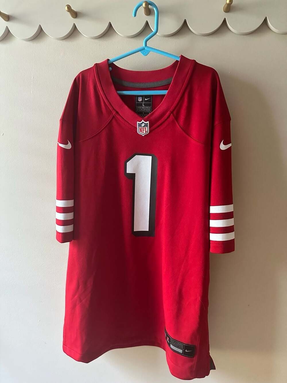 Nike San Francisco 49ers Deebo Samuel Sr. #1 Youth NFL Jersey Size Large